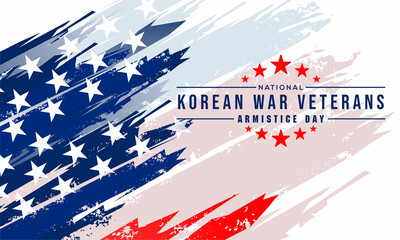 Wall Mural - National Korean War Veterans Armistice Day July 27 Background vector Illustration