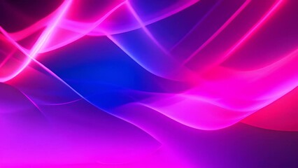 Poster - Abstract Neon Lines on a Dark Background Generative AI