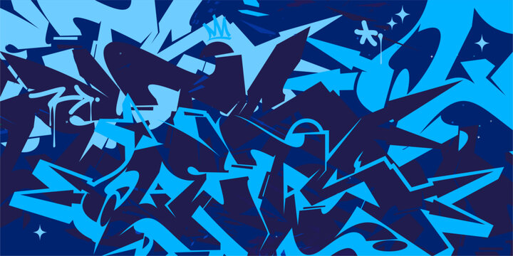 Modern Abstract Hip Hop Urban Street Art Graffiti Style Vector Illustration Background Template