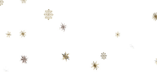 Wall Mural - Winter Flurry: Mesmeric 3D Illustration Depicting Descending Festive Snowflakes