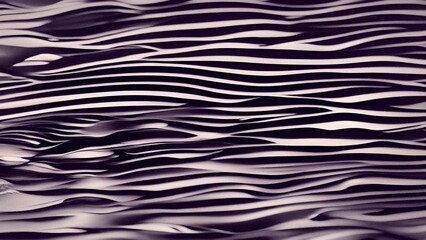 Poster - Black and White Liquid Stripes Generative AI