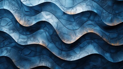 A detailed close-up of a blue wavy textured surface rendering, giving a sense of fluidity and movement