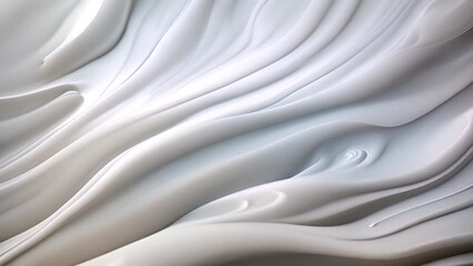 Poster - Abstract White Fabric Drapes Generative AI