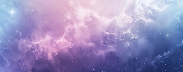 dreamy space background with soft blue and purple hues, gentle stars, and light nebulae.