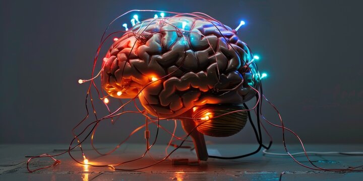 electrically powered brain with communication line