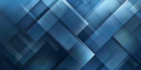 Wall Mural - Abstract geometric background with overlapping rectangles in shades of blue hues, abstract concept. Background with copy space.