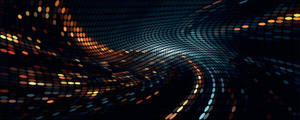 Wall Mural - Data technology background. Abstract background. Connecting dots and lines on dark background. 3D rendering.