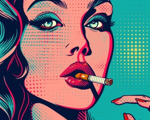 Popart, high-resolution DSLR, spreading the message of anti-cigarette living