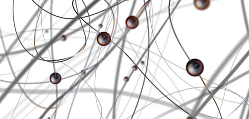 Fototapete - network shape. Abstract 3D render