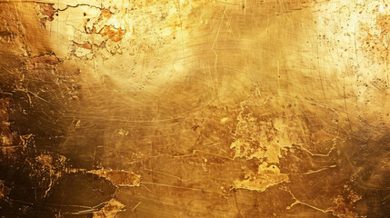 Poster - Aged and distressed golden texture with visible scratches