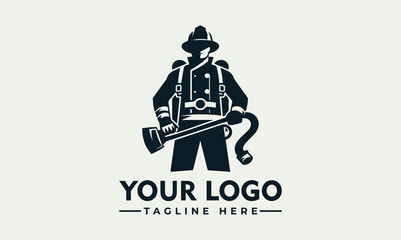Fireman Vector Logo Embrace the Courage and Selflessness with the Enchanting Fireman Vector Logo