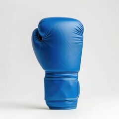 Wall Mural - detailed blue boxing glove on white background