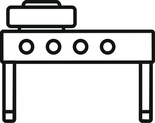Poster - conveyor belt system transporting product in factory, industrial automation process