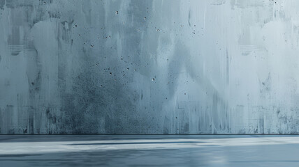 Concrete wall with grunge texture in a minimalistic industrial setting.