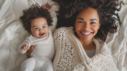 Wall Mural - The Joyful Mother and Baby