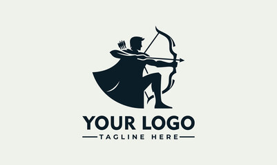 Archer Man Vector Logo Embrace the Focus and Determination with the Enchanting Archer Man Vector Logo Symbolize Skill, Strategy, and Excellence Majestic Archer Man Vector Logo