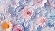 © mongkonchai - Intricate Paper Cut Flowers Background, Delicate Floral Paper Cuts Background