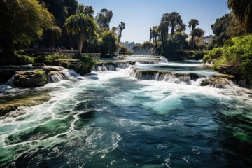 Wall Mural - Manavgat waterfalls Turkish natural paradise., generative IA