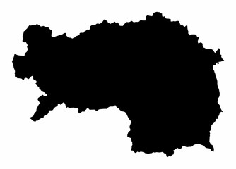 Wall Mural - Styria state silhouette map
