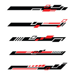 Sticker - Collection of abstract geometric car wrap racing decals