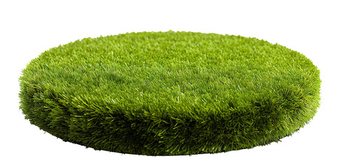 patch of fresh green lawn grass, cut out