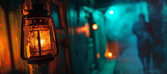 Halloween Escape Room Adventure: Solving Puzzles in a Spooky, Dimly Lit Setting