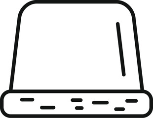 Wall Mural - Simple line art icon of a router providing a high speed internet connection