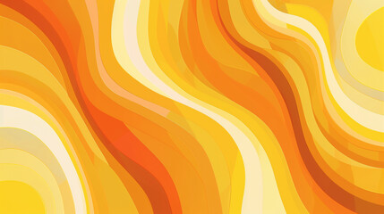 Wall Mural - Yellow and Orange retro groovy background presentation design