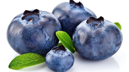 Blueberry isolated white background
