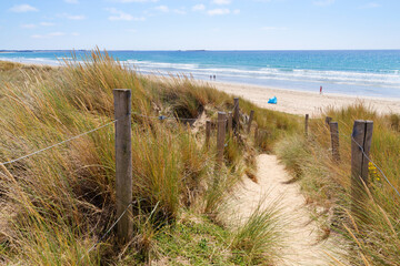 Canvas Print - Plouharnel beach in Morbihan coast