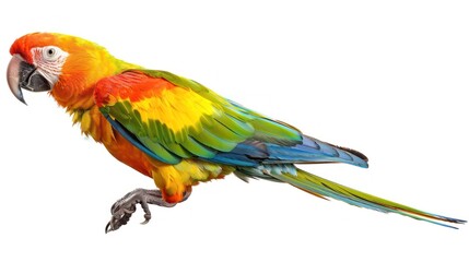 Wall Mural - Parrot isolated white background
