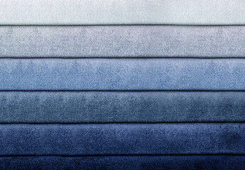 Wall Mural - a variety of fabrics with a color palette