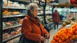 © Arianne - Elderly woman doing shopping in a supermarket