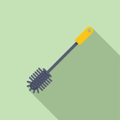 Poster - Toilet brush cleaning tool lying on green background with shadow