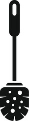 Poster - simple icon representing a toilet brush with a long handle, useful for websites or apps