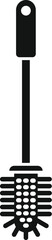 Poster - simple icon of a dishwashing brush with a long handle for cleaning