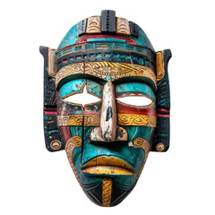 Wall Mural - Ritual mask, cut out, isolated on transparent background.