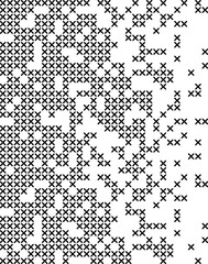 Poster - Black and white abstract geometric pattern. For backgroud design and jersey printing. Vector Format Illustration. Fully editable vector element 