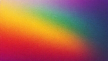 Poster - iridescent bright rainbow gradient abstract background, grainy noise texture, cinematic backdrop for product presentation with copy space, lgbt queer pride month
