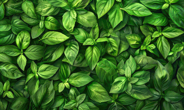 Basil leaves texture background