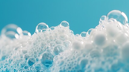 Canvas Print - Detergent Foam Bubbles on Glass