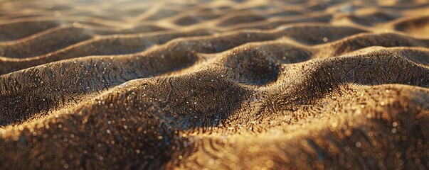 Wall Mural - Textured sand with fine details, 4K hyperrealistic photo