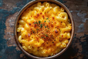 Wall Mural - Delicious Bowl of Creamy Cheese Macaroni