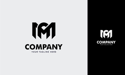 Fototapete - MA or AM initial logo concept monogram,logo template design