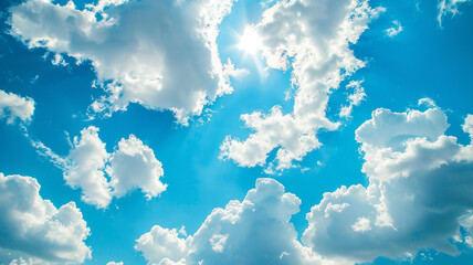 beautiful blue cloudy sky