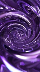 Wall Mural - turquoise spiral swirl background with a liquid crystal glass texture, set against an abstract background of light violet and lavender hues