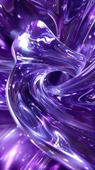 Wall Mural - abstract violet background, glass spiral swirls in the style of soft light