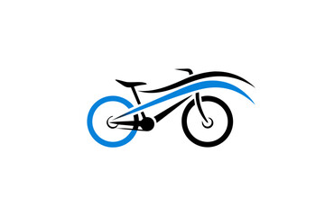 Wall Mural - bicycle logo outline vector illustration