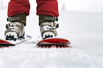 Wall Mural - a person wearing skis on a snowy slope