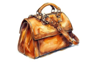 Poster - A close-up shot of a handbag sitting on a white surface